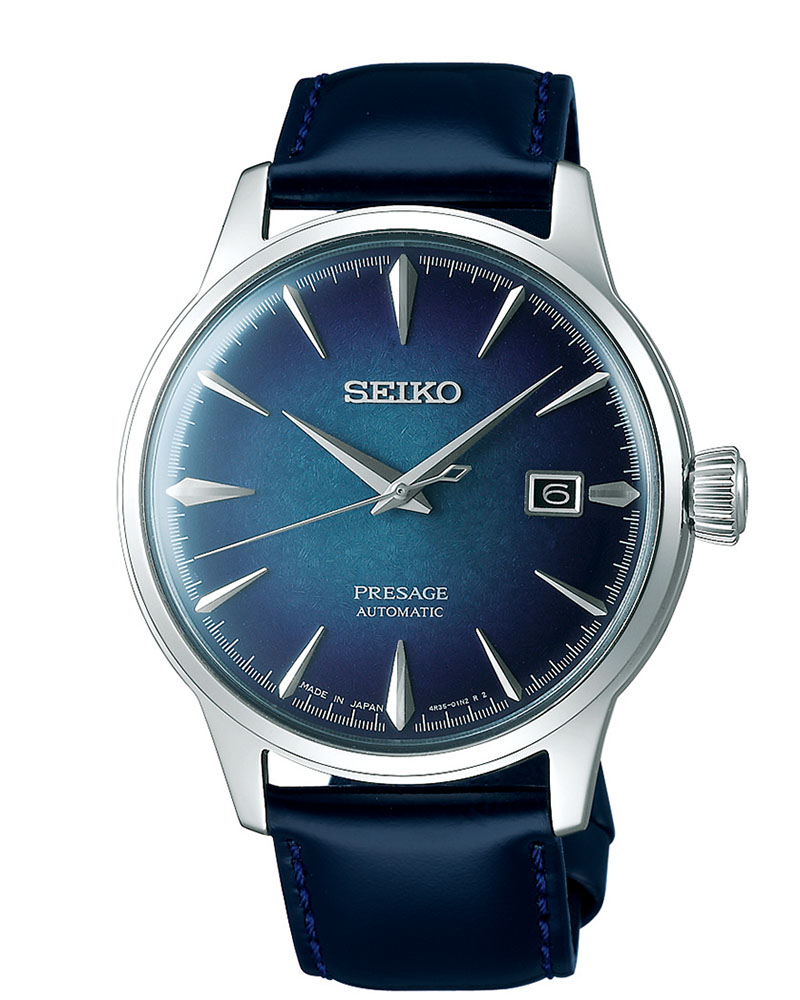 限定モデルは、秒針、分針に「曲げ針」を採用。高い視認性を誇る。また、プレザージュ全モデルに標準装備される、３つのセイコー独自技術も搭載。耐震構造の「ダイヤショック」、巻き上げ効率とメンテ性の向上を両立させた「マジックレバー」、ゼンマイの性能向上を実現した独自の合金技術「スプロン」。いずれも、機械式時計を日常で使いやすく、安定した精度で、長く愛用して欲しい、との想いから生まれたセイコーの独自技術だ。
