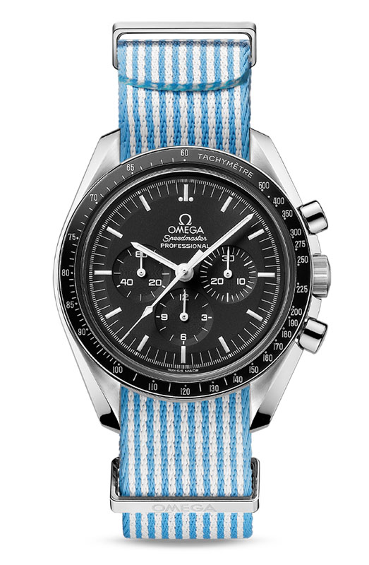 新色のNATOストラップは、国旗にインスパイアされた18色。ストラップ幅は19-20mm、21-22mmの2種。各1万8000円。