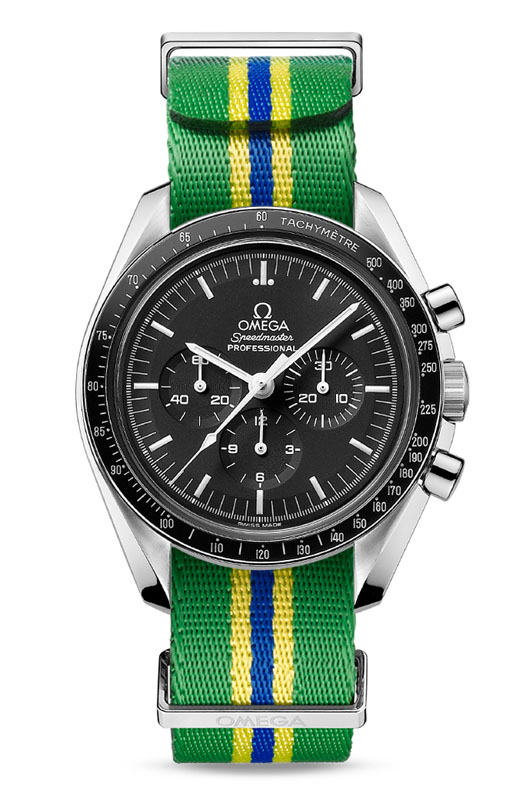 新色のNATOストラップは、国旗にインスパイアされた18色。ストラップ幅は19-20mm、21-22mmの2種。各1万8000円。