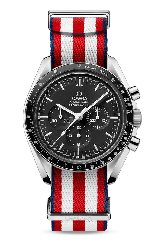 新色のNATOストラップは、国旗にインスパイアされた18色。ストラップ幅は19-20mm、21-22mmの2種。各1万8000円。