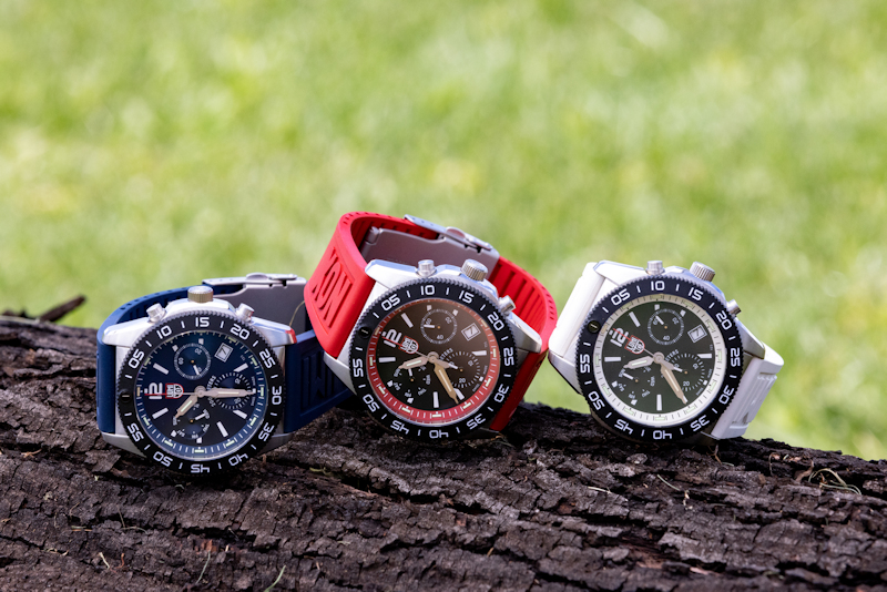0 腕時計 ダイバーウォッチ クロノグラフ 黒 定価13万⭐️LUMINOX 