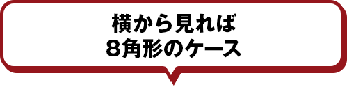 横から見れば8角形のケース